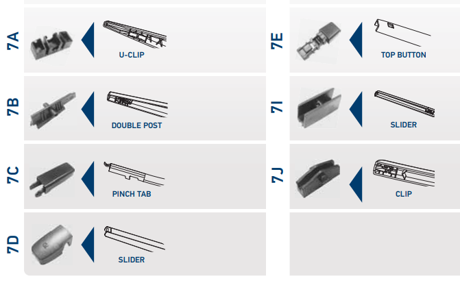 Rear / Rear Flat: Щітки для Заднього Скла з Плоским Важелем